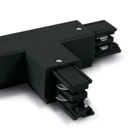 ONE Light Square Track Accessories - T-connector rechts - 3-fase railsysteem - 16A - zwart