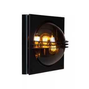Lucide Privas - buiten wandverlichting - 30,3 x 15,3 x 30,3 cm - IP44 - zwart