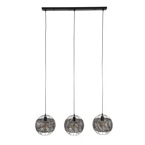 Vico Armor - hanglamp - 110 x 30 x 150 cm - zwart bruin