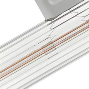 Daylight Italia LED lamp - Linea Righe - Ø 3 x 50 cm - S14d - 7W dimbaar - 2700K - transparant