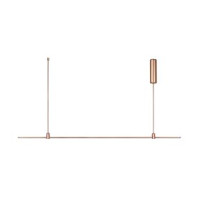 Nova Luce Grammi 04 - magnetische buisstructuur - 150 x 75 cm - 60W LED incl. - satijn goud