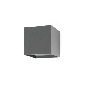 Faro Olan - wandverlichting - 14,5 x 14 x 10,5 cm - 6W LED incl. - IP65 - donkergrijs