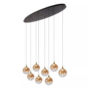 Lucide Gisela - hanglamp - 140 x 40 x 150 cm - 8 x 3,9W  dimbare LED incl. - amber