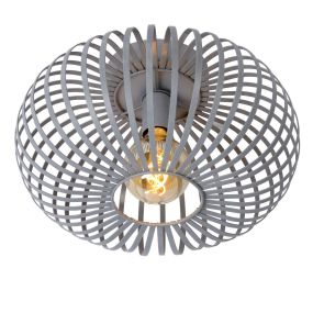 Lucide Manuela - plafondverlichting - Ø 40 x 23 cm - grijs