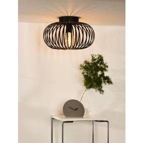 Lucide Manuela - plafondverlichting - Ø 40 x 23 cm - zwart