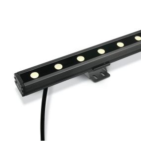 ONE Light LED Wall Washers - verstraler - 100 x 6 x 3,1 cm - 24 x 1W dimbare LED incl. - IP66 - grijs - warm witte lichtkleur