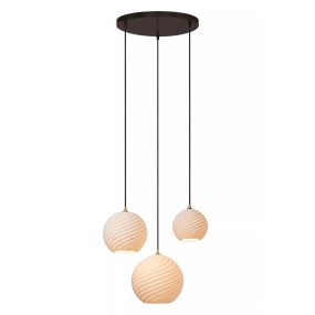 Lucide Bina - hanglamp 3L - Ø 40 x 155 cm - wit