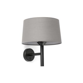 Faro Windsor - wandverlichting - Ø 29 x 39,2 x 26,5 cm - mat zwart en grijs