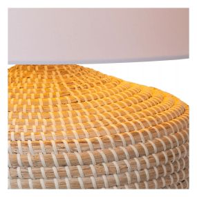 Lucide Ambala - tafellamp - Ø 45 x 64 cm - wit en lichtbruin