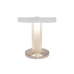 Design For The People Trezzi - draagbare tafellamp met oplaadbare batterij - Ø 21 x 21,9 cm - 3 stappen Moodmaker functie - 5W LED incl. - wit