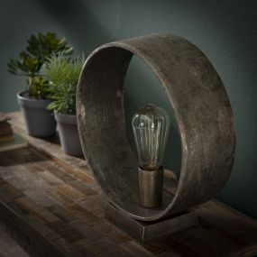 Vico Loop - tafellamp - 30 x 11 x 32 cm - antiek nikkel