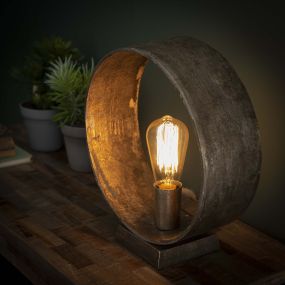 Vico Loop - tafellamp - 30 x 11 x 32 cm - antiek nikkel