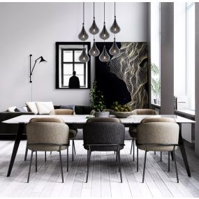 Lucide Tears - hanglamp - 49,5 x 24,5 x 154 cm - gerookt