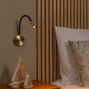 Lucide Asja - oplaadbare wandlamp - Ø 8,5 x 42,1 cm - 3W dimbare LED incl. - goud