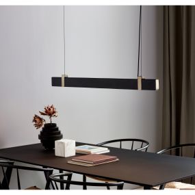 Nordlux Lilt - hanglamp - 115 x 4,3 x 210,2 cm - 3 stappen Moodmaker functie - 27W LED incl. - zwart