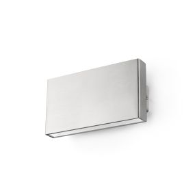 Faro Kaula - wandverlichting - 18 x 5 x 9 cm - 16W LED incl. - IP44 - satijn inox