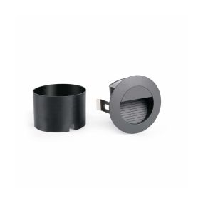 Faro Mini Racing - inbouw wandverlichting - Ø 8 x 5 cm - 1W LED incl. - IP44 - donkergrijs