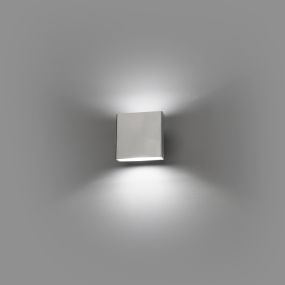Faro Kaula - wandverlichting - 10 x 5,2 x 10 cm - 9W LED incl. - IP44 - satijn inox