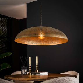 Vico Hoop - hanglamp - Ø 90 x 150 cm - antiek brons