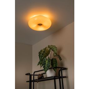 Lucide Senstino - plafondlamp - Ø 30 x 11 cm - taupe