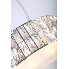 Maxlight Diamante - hanglamp - Ø 46 x 135 cm - chroom