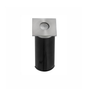 Nova Luce Bang - grondspot voor buiten - 37 x 37 mm, Ø 32 mm inbouwmaat  - 1W LED incl. - IP67 - satijn nikkel