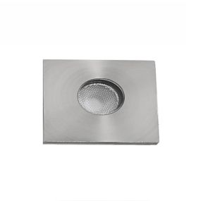 Nova Luce Bang - grondspot voor buiten - 37 x 37 mm, Ø 32 mm inbouwmaat  - 1W LED incl. - IP67 - satijn nikkel