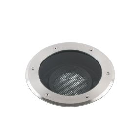 Faro Geiser Orientable - ronde grondspot voor buiten - Ø 260 mm, Ø 200 mm inbouwmaat - 29W LED incl. - IP67 - satijn inox - 10 graden