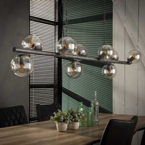 Vico Tower - hanglamp - 165 x 32 x 150 cm - oud zilver
