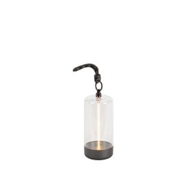 Konstsmide Edison XS - tafellamp - 7 x 7 x 14,5 cm - 0,4W dimbaar LED incl. - IP54 - antraciet