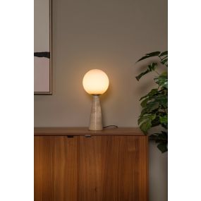 Lucide Evin - tafellamp - Ø 20 x 45,5 cm - taupe