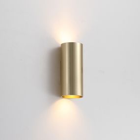 Searchlight Round - wandlamp - Ø 6,5 x 15,4 cm - goud