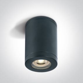 ONE Light GU10 Outdoor Cylinder Lights - opbouwspot 1L - Ø 7,2 x 13 cm - IP65 - zwart