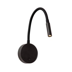 Lucide Asja - oplaadbare wandlamp - Ø 8,5 x 42,1 cm - 3W dimbare LED incl. - zwart