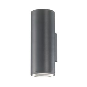 Nova Luce Nodus - buiten wandlamp - 6 x 10 x 18 cm - IP54 - donkergrijs