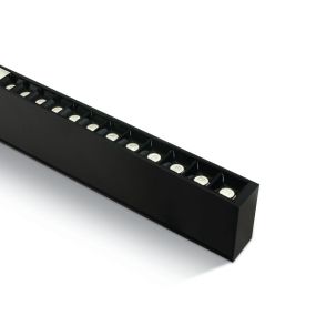 ONE Light LED Linear Profiles - plafond/hanglamp - 120 x 7 x 3,5 cm - 40W LED incl. - zwart - warm witte lichtkleur