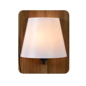 Lucide Idaho - wandlamp - 12 x 12 x 25 cm - bruin en opaal
