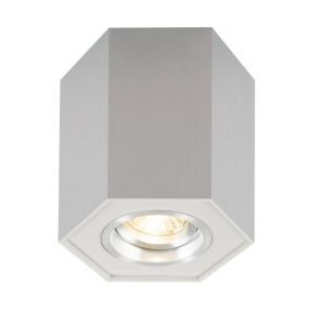 Zuma Line Polygon CL R- opbouwspot 1L - 12 cm - zilver