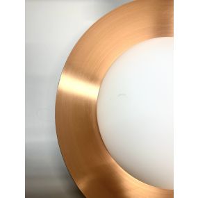 Faro Side - plafond/wandverlichting - Ø 39 x 11 x 21 cm - 15W LED incl. - zwart & koper