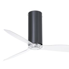 Faro Tube - plafondventilator met afstandsbediening - Ø 128 cm - zwart en transparant