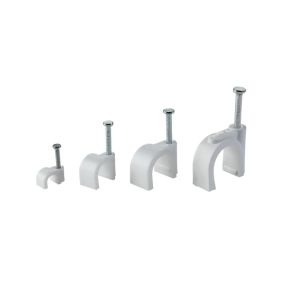 Elmark kabelclips met nagel - voor kabels van 10mm - 100 stuks