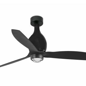 Faro Mini Eterfan - plafondventilator met licht en afstandsbediening - Ø 128 cm - 17W LED incl. - mat zwart