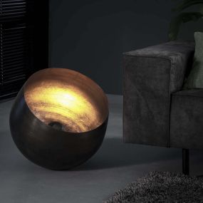 Vico Basket - vloerlamp - Ø 46 x 46 cm - zwart nikkel
