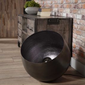 Vico Basket - vloerlamp - Ø 46 x 46 cm - zwart nikkel