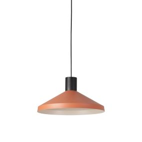 Faro Kombo - hanglamp - Ø 40 x 20,5 cm - terracota en zwart