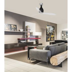 Faro Mini Eterfan - plafondventilator met afstandsbediening - Ø 128 cm - zwart en transparant