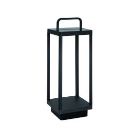 Nova Luce Bali - draagbare vloerlamp op zonne-energie met USB-poort  - 51 cm -2W dimbare LED incl. -  IP65 - antraciet