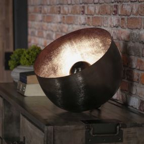 Vico Basket - tafellamp - Ø 36 x 35 cm - zwart nikkel