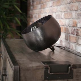 Vico Basket - tafellamp - Ø 28 x 26 cm - zwart nikkel