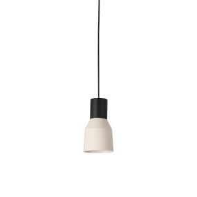 Faro Kombo - hanglamp - Ø 12 x 21 cm - beige en zwart